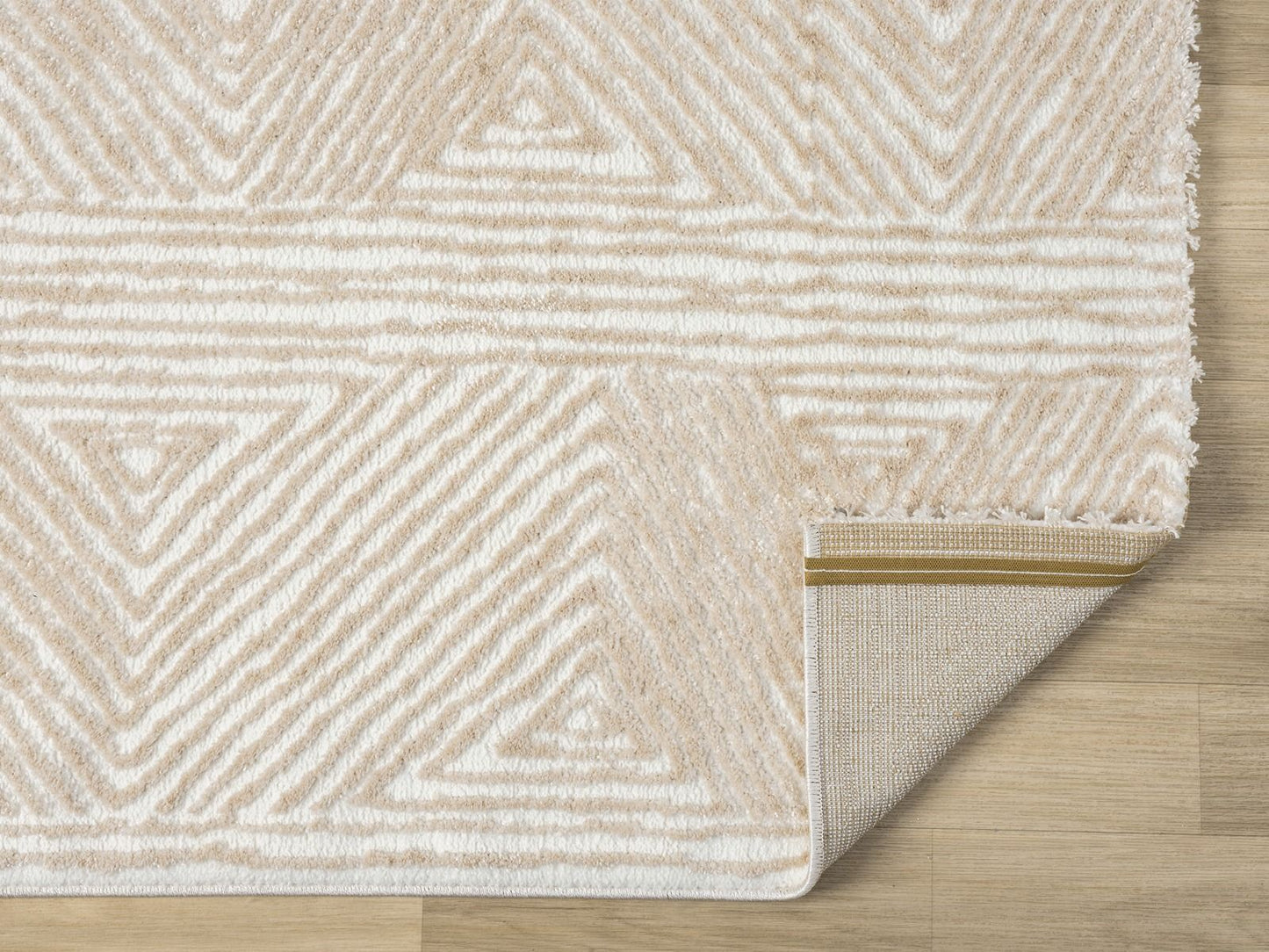 Teppich Nova rechteckig Streifenmuster 13 mm Höhe 160 x 230 cm 200x230 cm creme