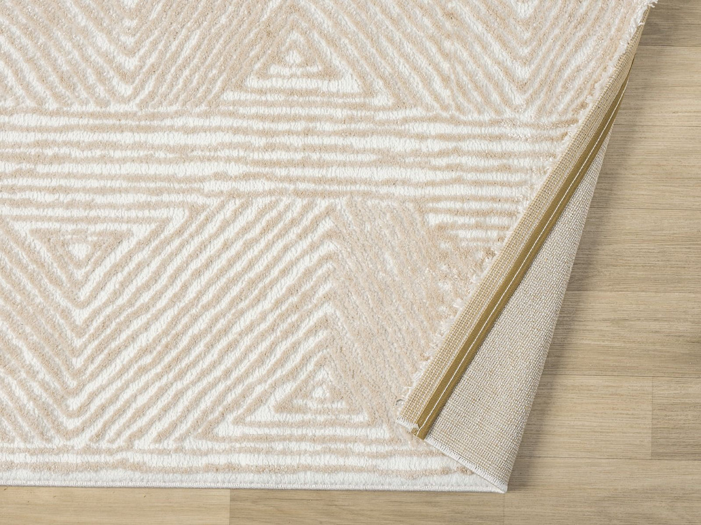 Teppich Nova rechteckig Streifenmuster 13 mm Höhe 160 x 230 cm 200x230 cm creme