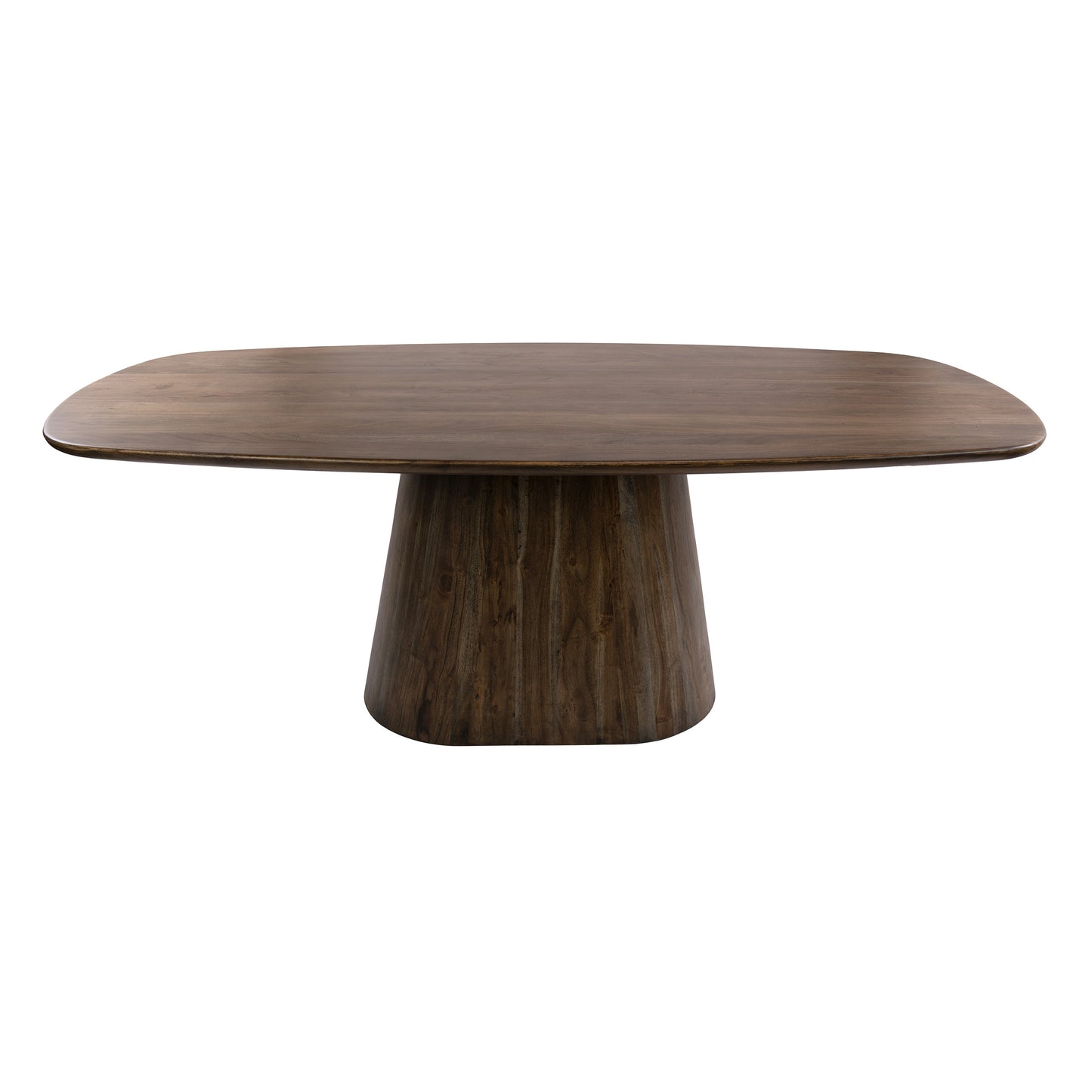Esstisch ONDA Massivholz-Tisch in Dänisch Oval mit Säulenfuß Akazie 215cm