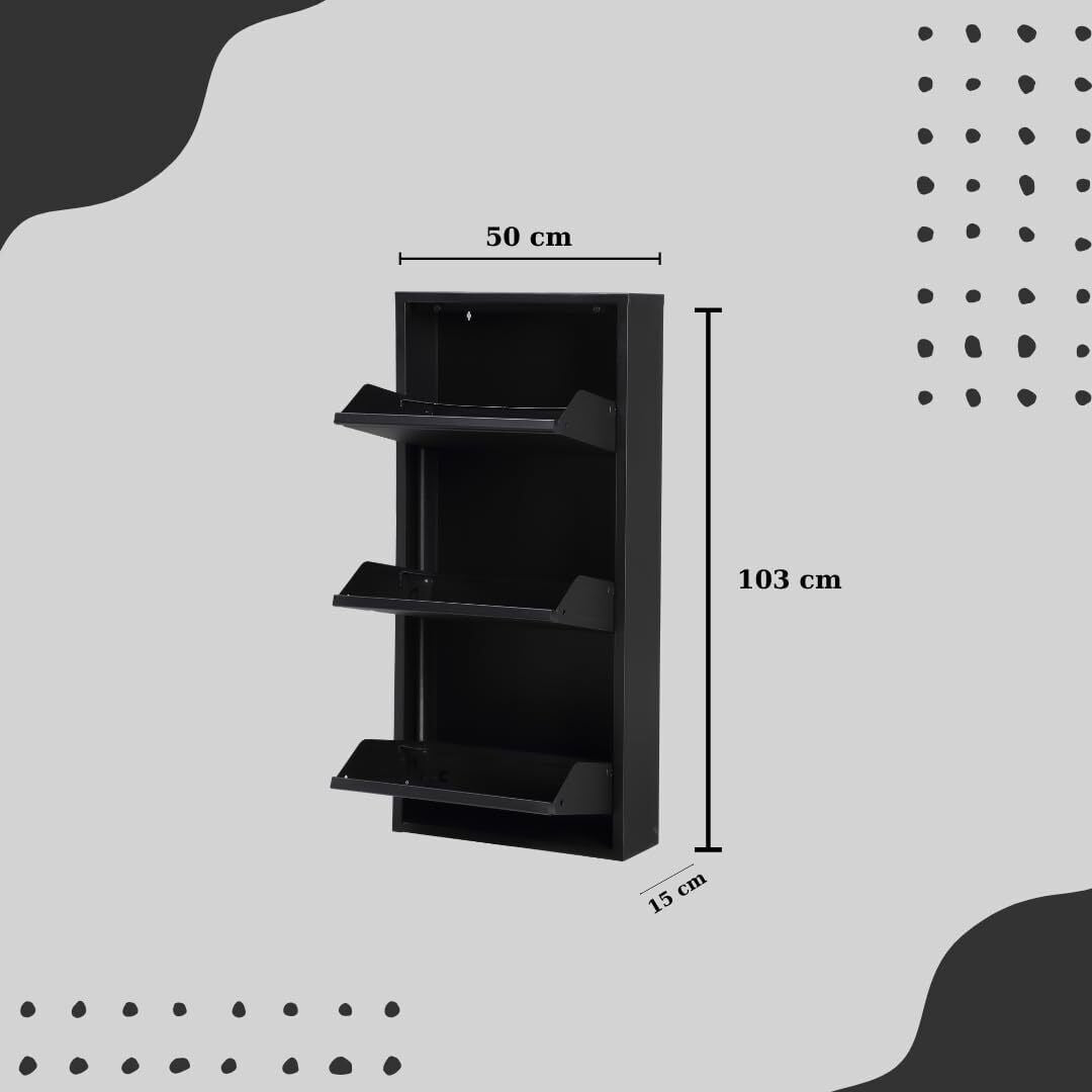 Schuhschrank Metall 3 Klappen Schuhkipper Schuhregal matt hochwertig Prod Fehler