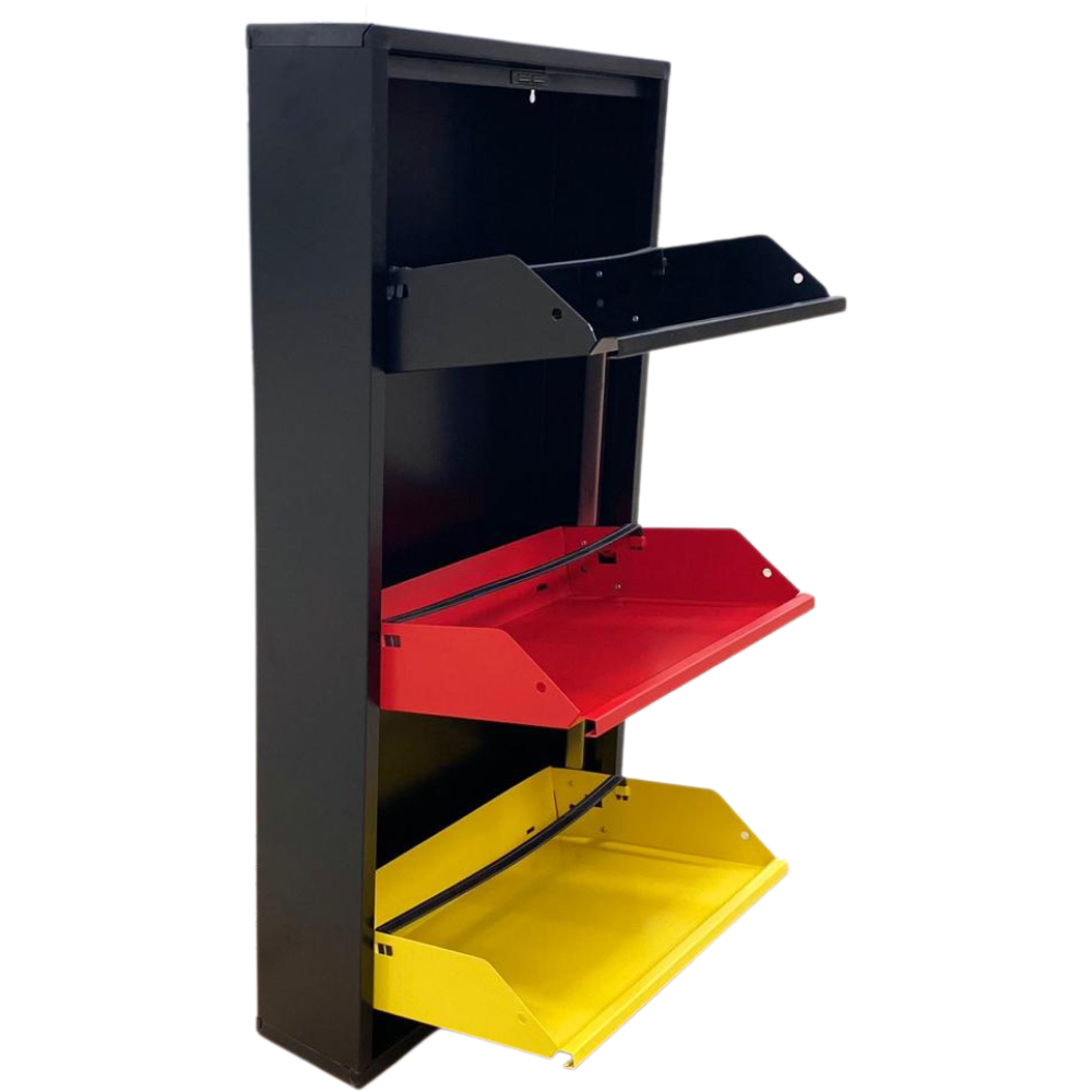Schuhschrank Metall 3 Klappen Schuhkipper Schuhregal matt hochwertig Prod Fehler