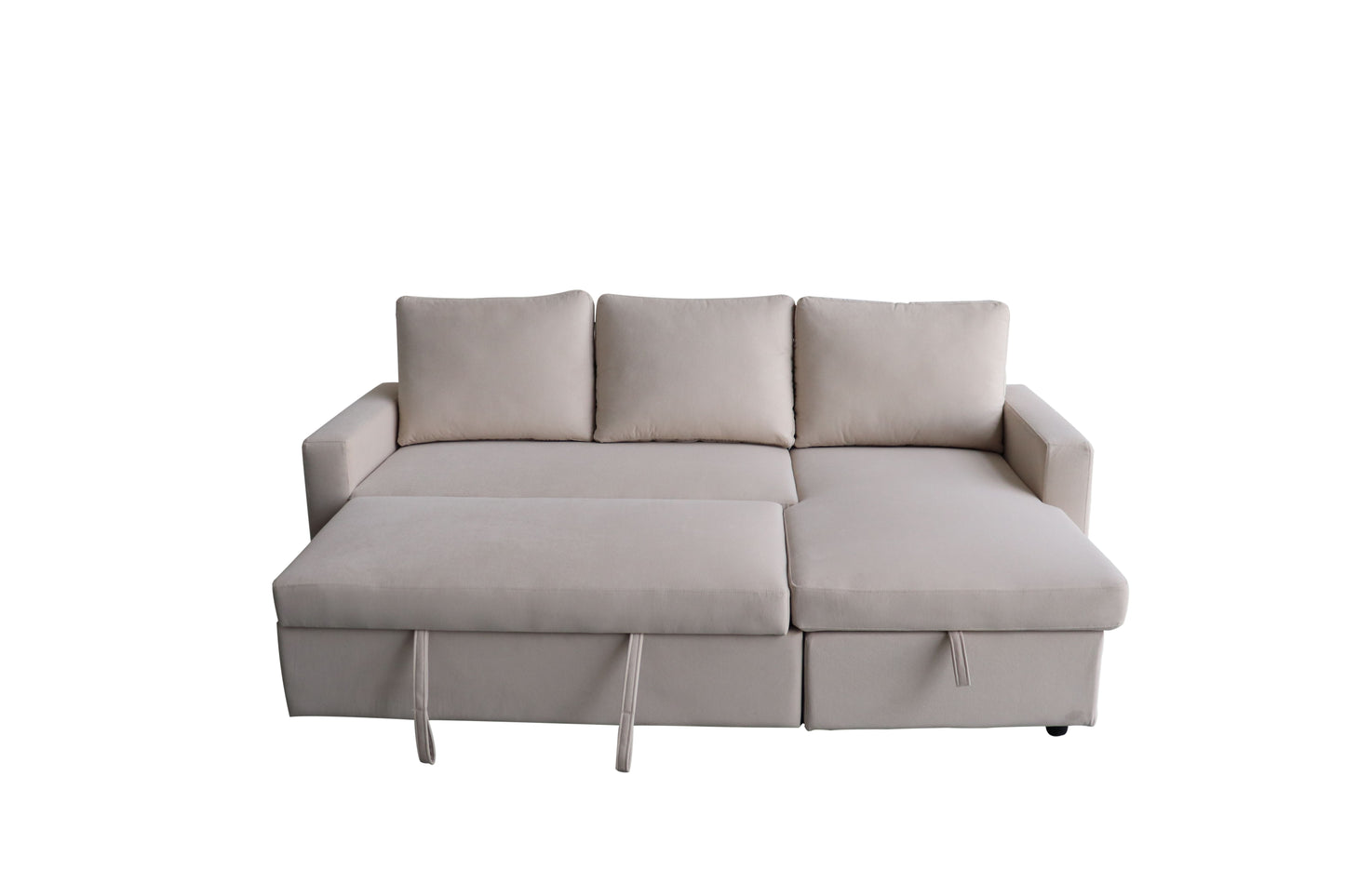 Ecksofa mit Schlaffunktion & Stauraum – 215 x 127 x 90 cm