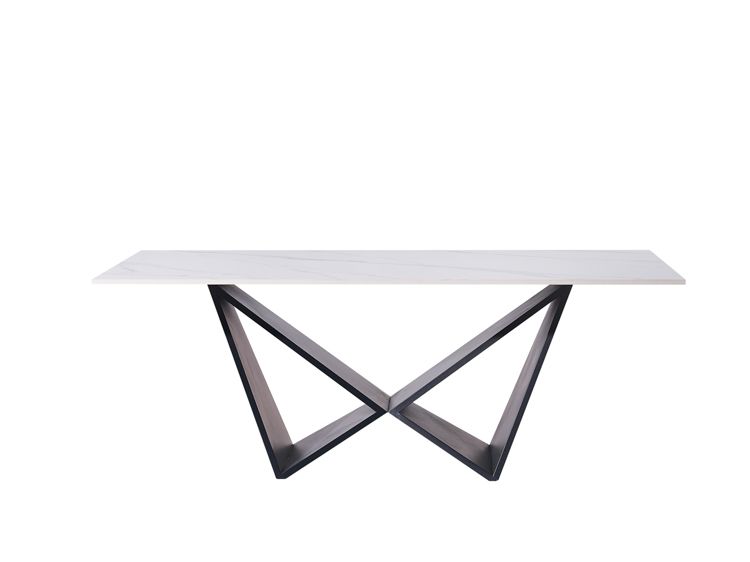 Edler Couchtisch in Marmor-Optik mit Edelstahlbeinen – 130 x 70 x 42 cm