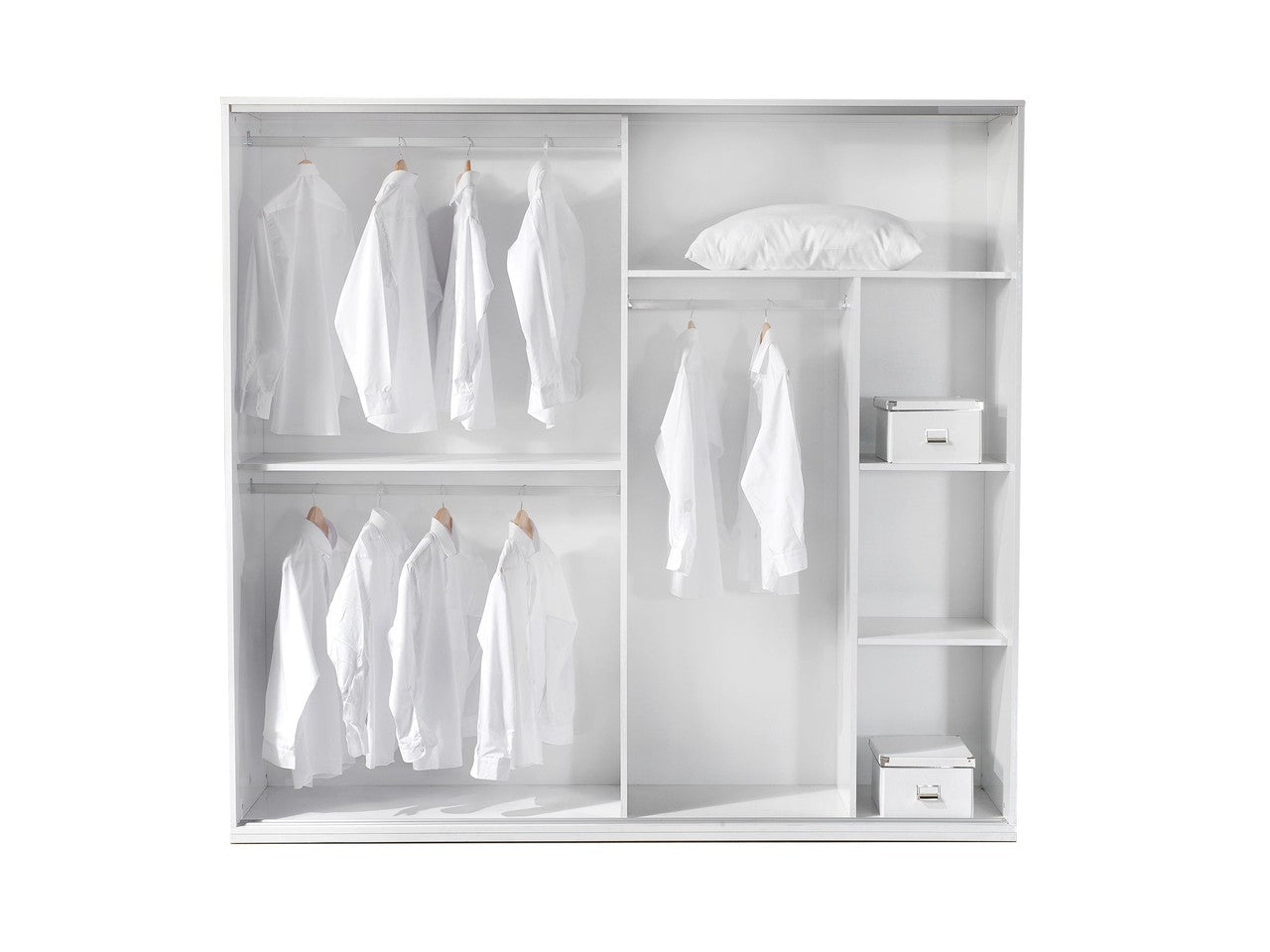 Schwebetürschrank Kleiderschrank AZRA schwarz in vers. Größen