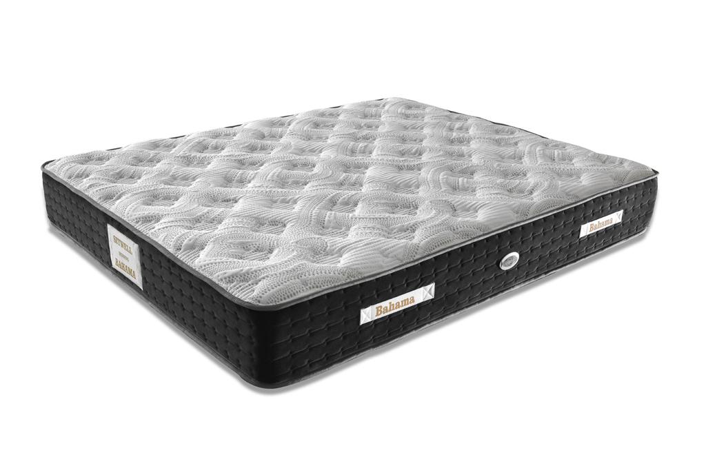 BAHAMA Black Velvet Set schwarz Samt Boxspringbett Set LED-Beleuchtung 90x200 - 180x200
