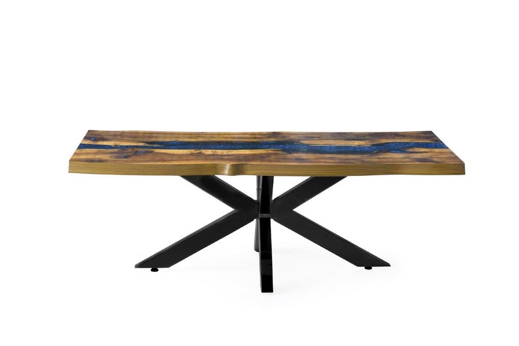 Designer Kaffeetisch aus edlen Epoxid Kunstharz Design (1-Tisch), Epoxid Design 70x130x45 - 100x100x45