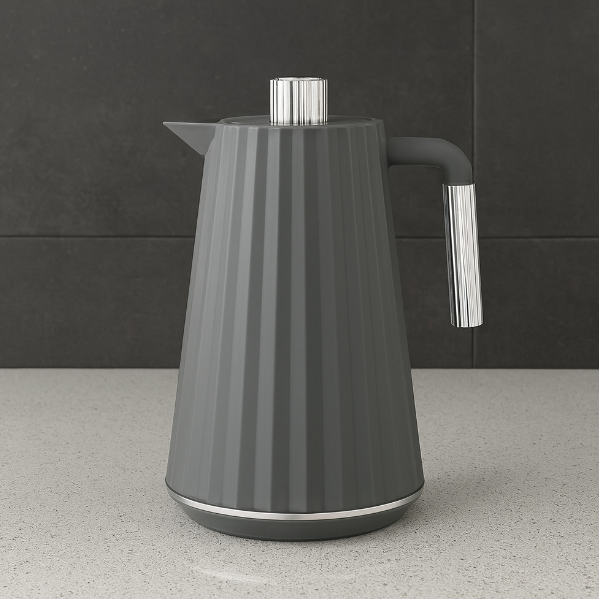 Thermosflasche ERA 1,0 L Dunkelgrau - Silber