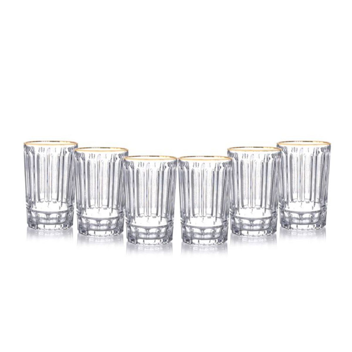 Bricard Gläser-Set Malaga Trinkgläser Whiskygläser 170 ml 6er-Set Gold