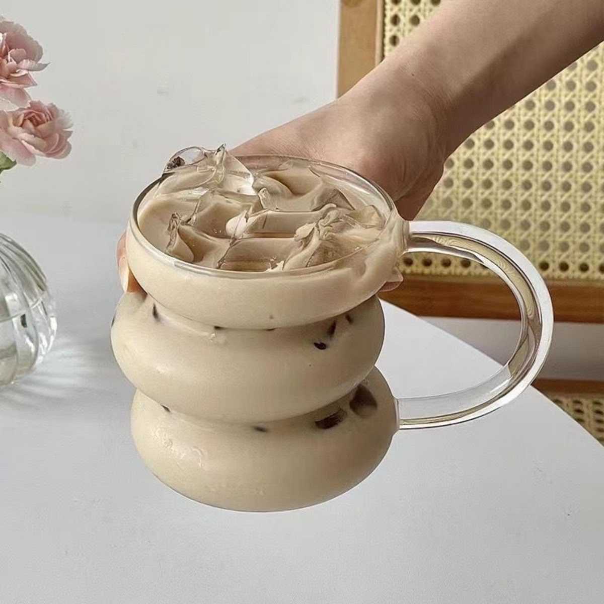 Bricard Gläser-Set Trinkgläser Cocktailgläser Borosilikatglas Marbella stilvolles Design mit Griff 290ml 2tlg.