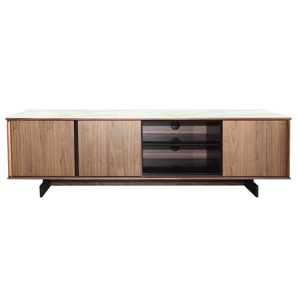 Sideboard Fernsehkommode Wallnuss braun 180x45x52 cm