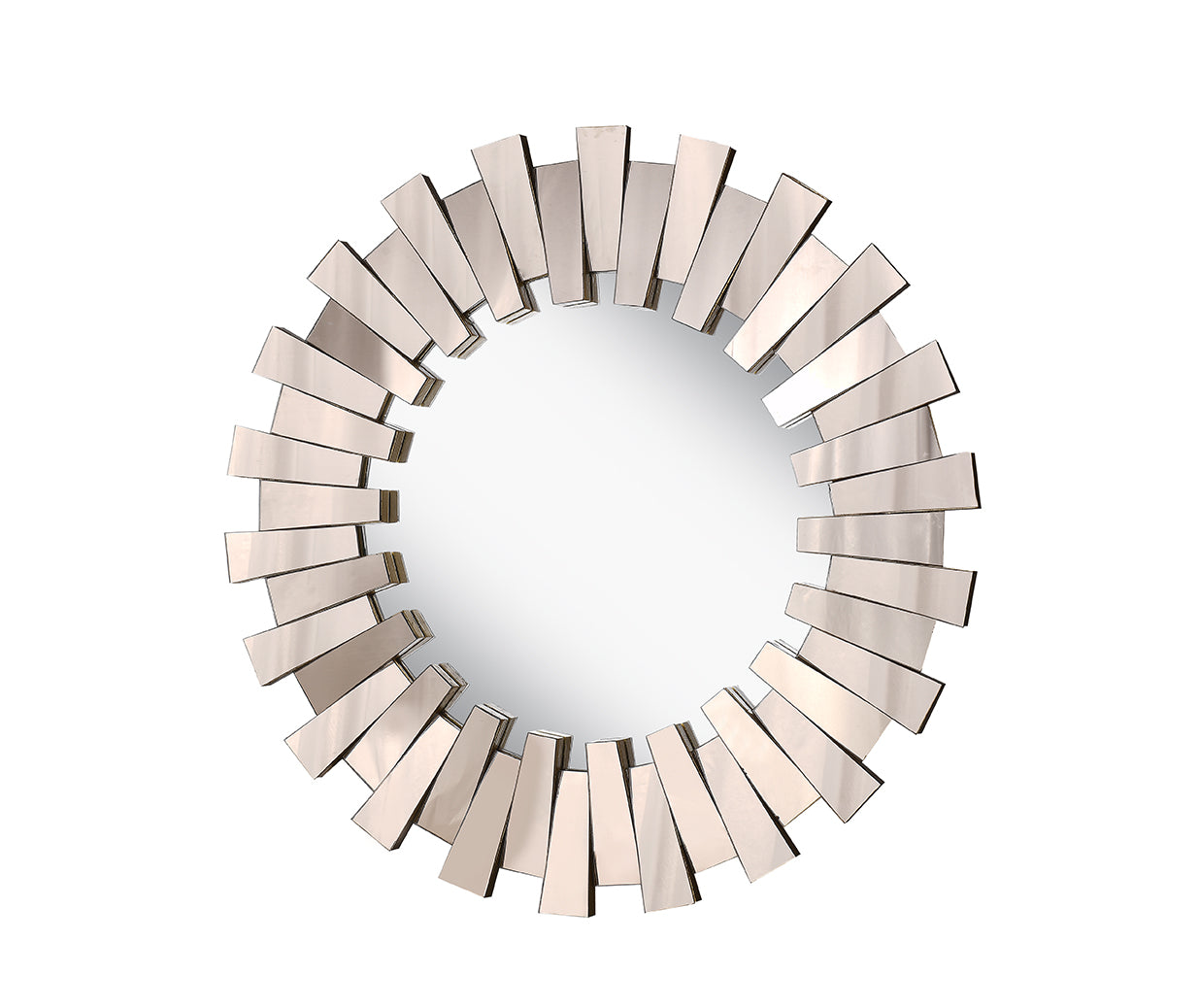 Spiegel Rund verziert aus chrom/gold 80x80cm