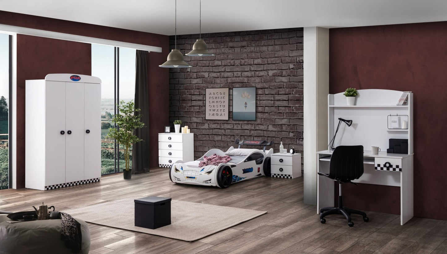 Drehtürenschrank Kleiderschrank für Kinder STAR Collection 3D weiß