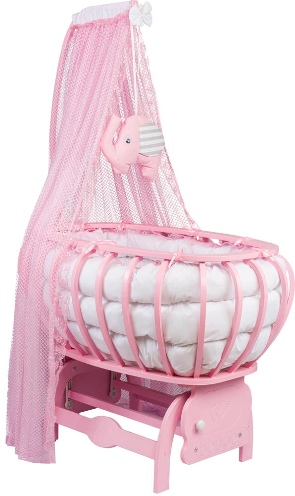 Babybett komplett Set LUCCA pink