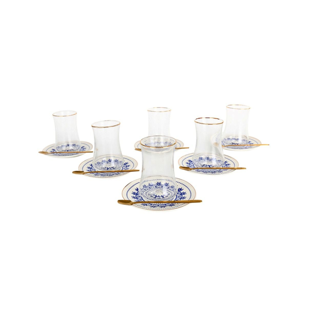 BRICARD Tee-Espresso Set 014 | 24-teilig – Blau