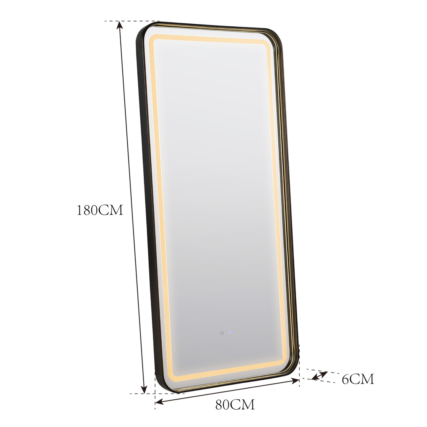 Moderne Ganzkörperspiegel mit Bluetooth und LED Beleuchtung 180 x 80 cm