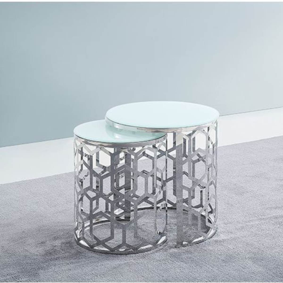 PALERMO Beistelltisch-Set – Stilvolle Geometrie in moderner Eleganz