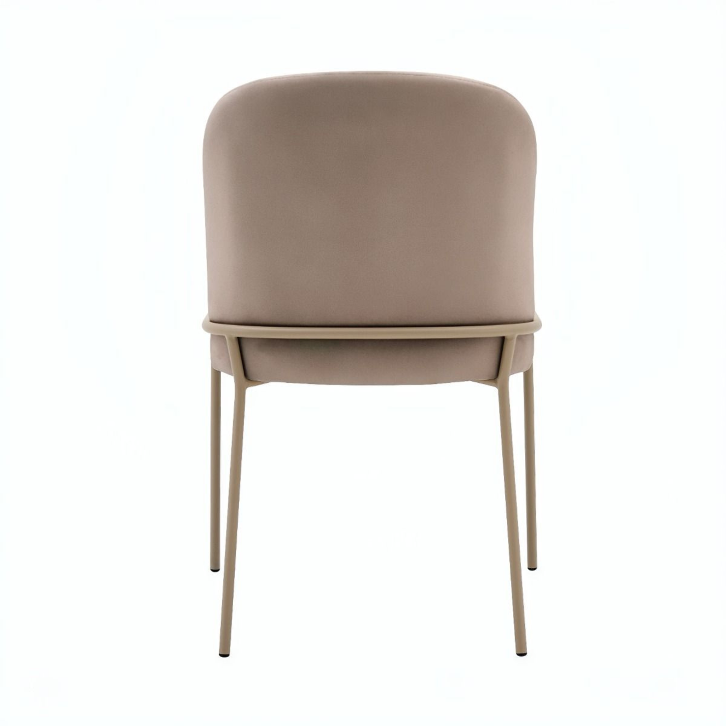 Esszimmerstuhl SALVE VELLUTO Eleganter Samtstuhl in Monochrom-Braun/Beige