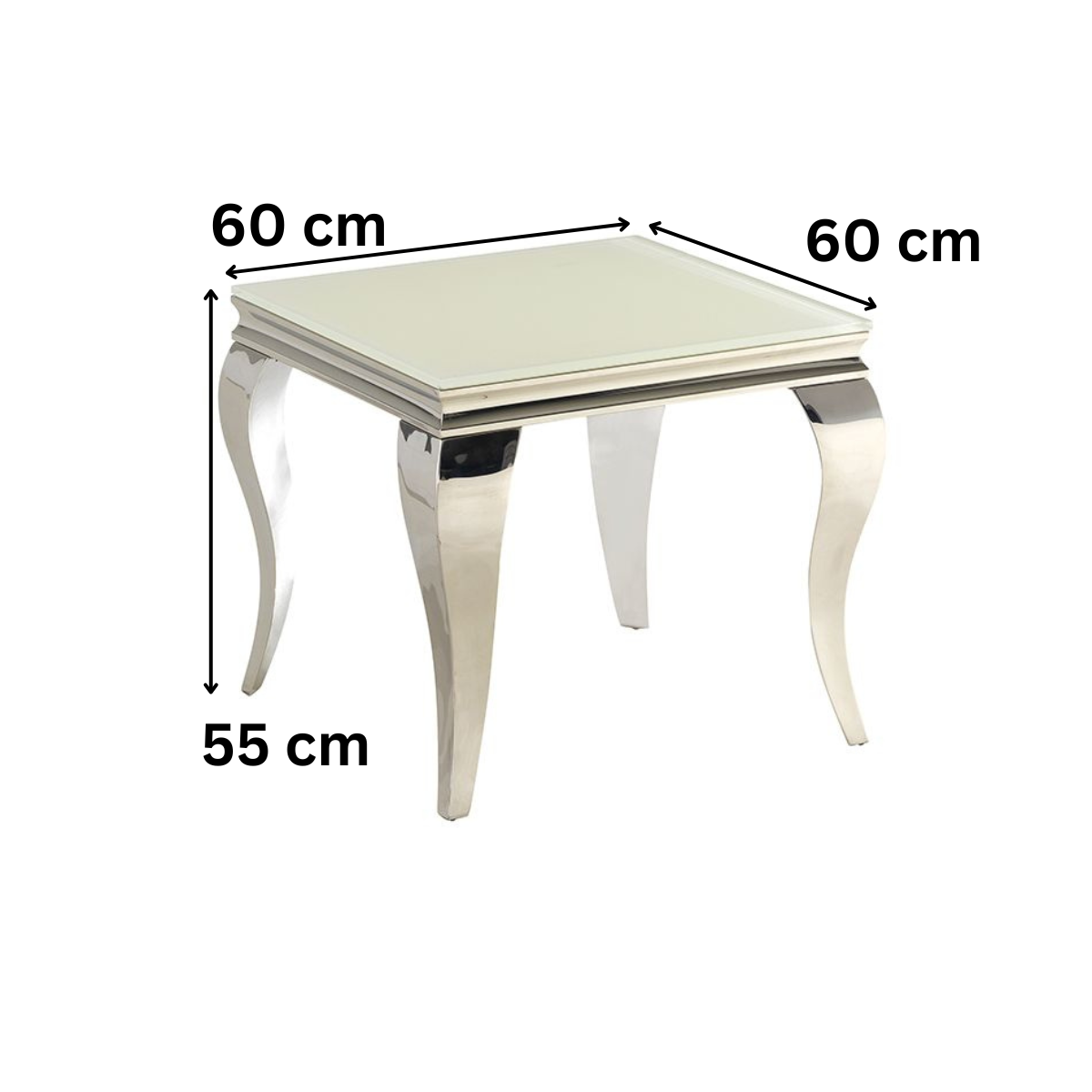 MILANO Beistelltisch Marmoroptik Weiß 60x60x55 cm