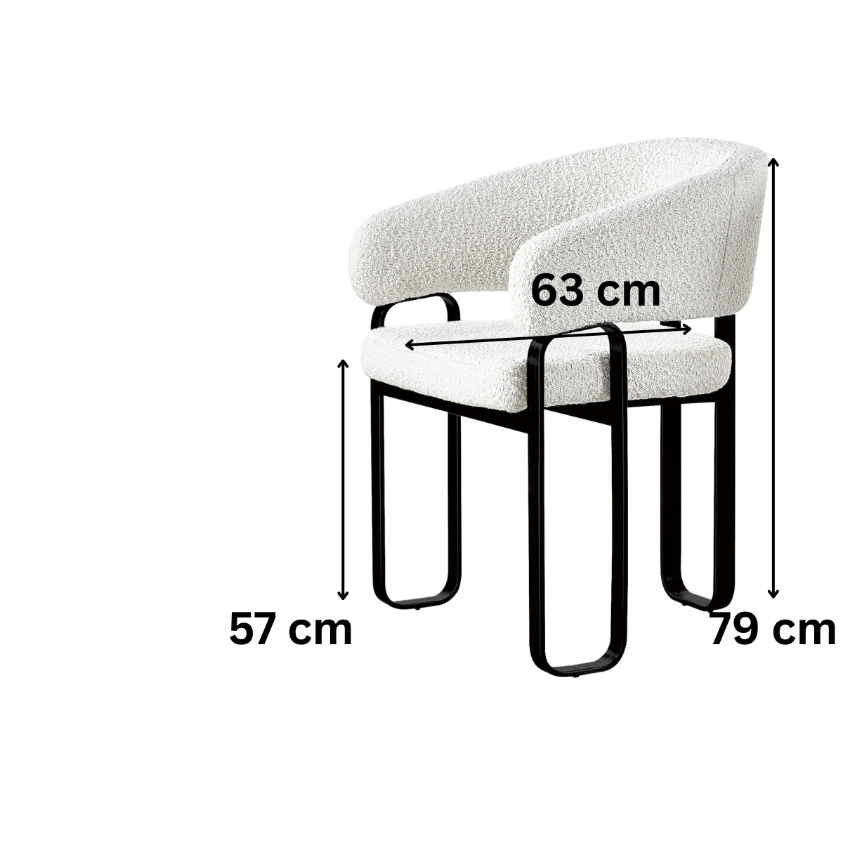 Moderne Esszimmerstuhl mit gepolsterte Rückenlehne und Sitzfläche