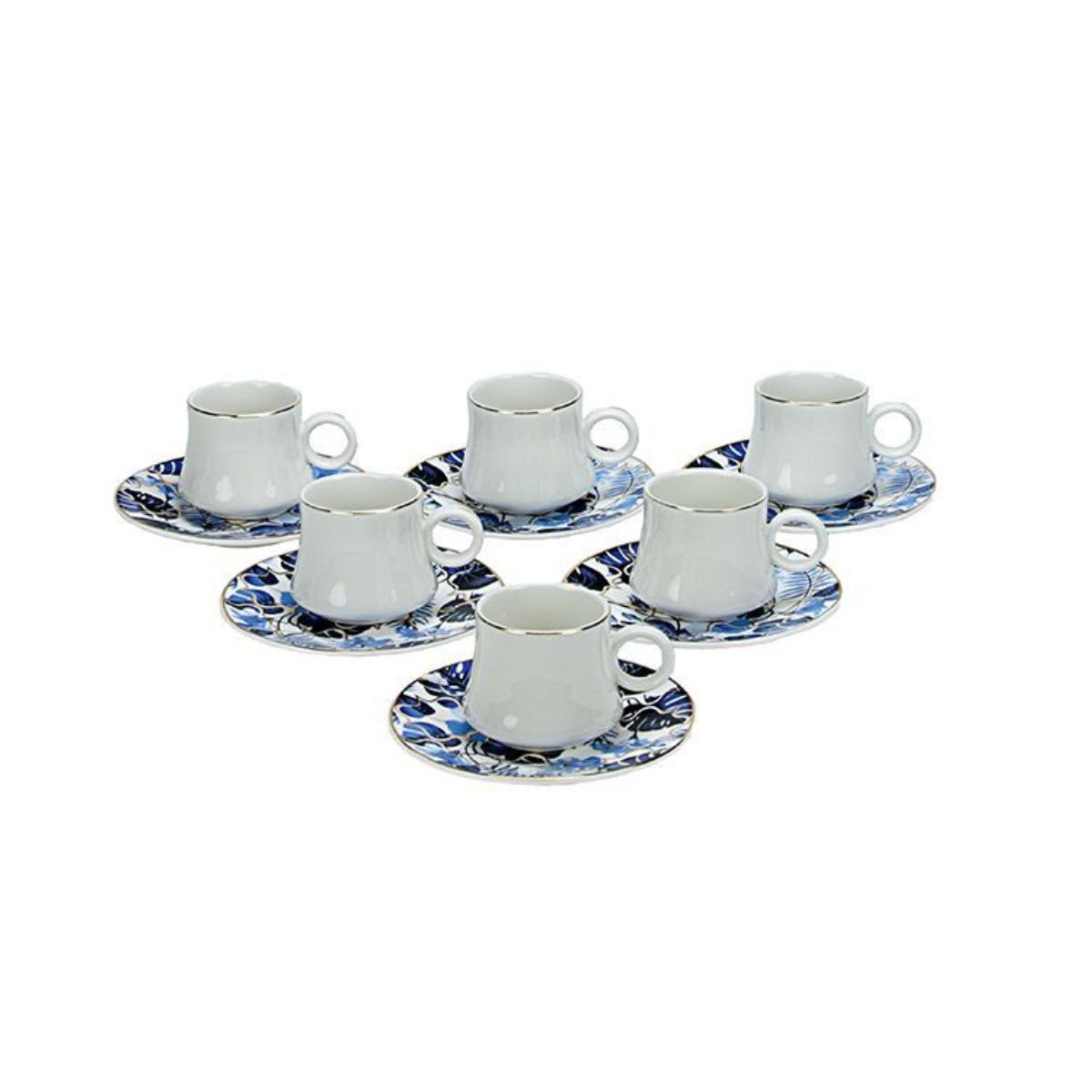 Tee und Espresso Set 24 Teilig 005 Blau