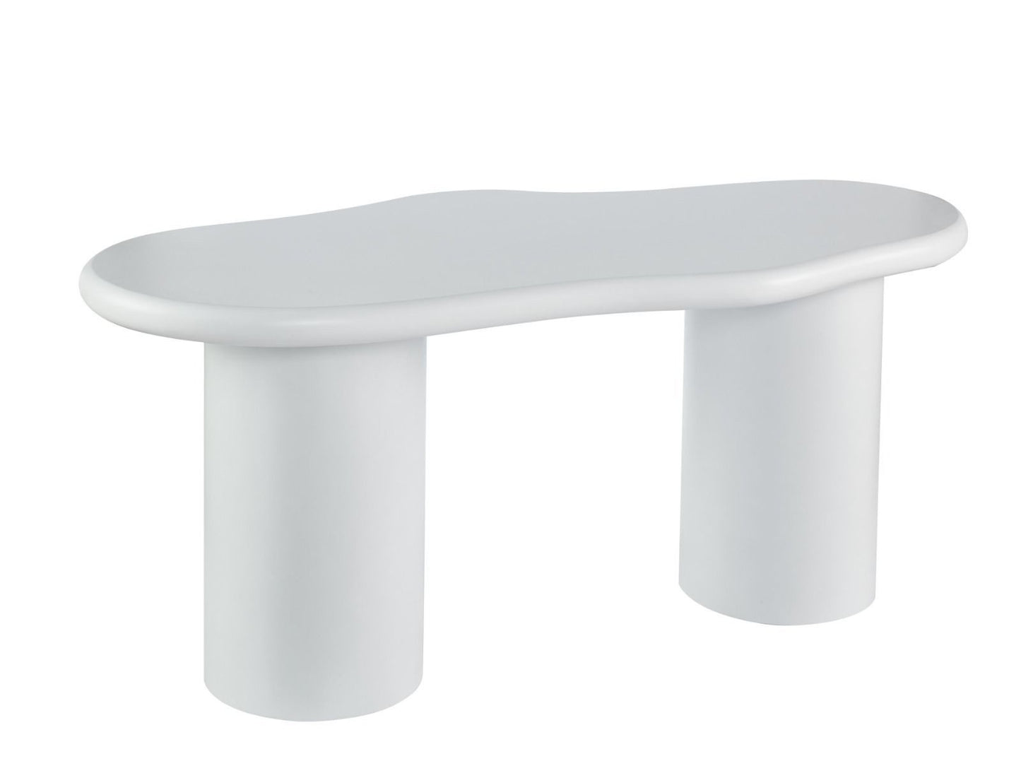 Esstisch Bobbio in weiß MDF organisches Design 200 cm