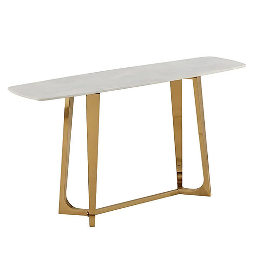 Ablagetisch Bari mit weißer Tischplatte in Marmoroptik 150cm