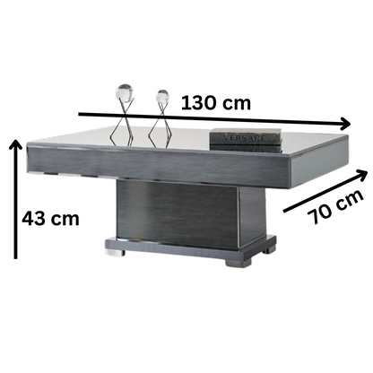 Couchtisch  QUEEN Glas Smoked 130x70x43 cm