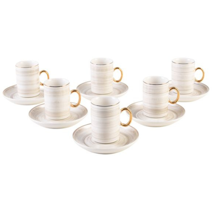Bricard Espresso Set mit Unterteller 12 teilig