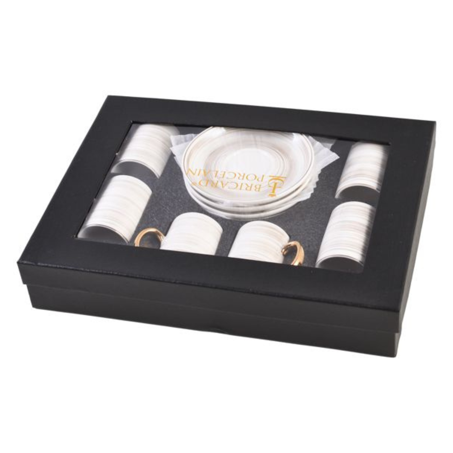 Bricard Espresso Set mit Unterteller 12 teilig