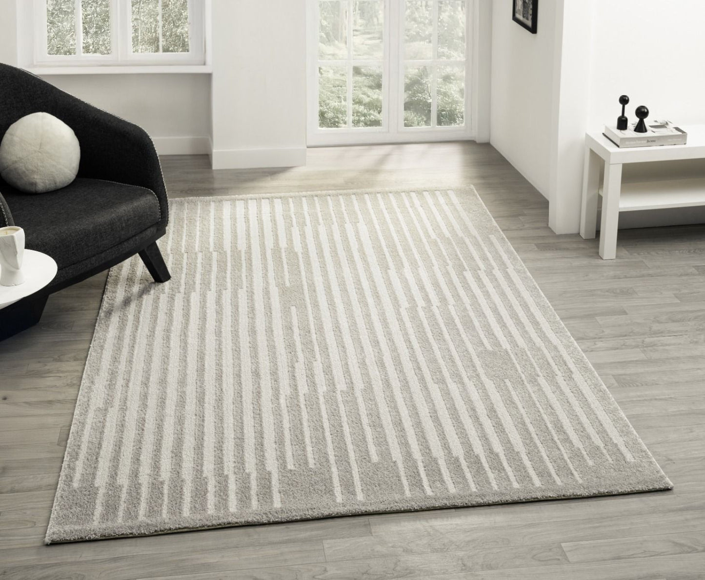 Teppich Nova rechteckig klare Linienführung 13 mm Höhe 160 x 230 cm 200x290 cm grau