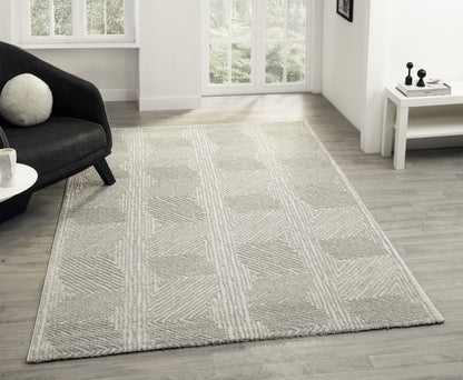 Teppich Nova rechteckig Streifenmuster 13 mm Höhe 160 x 230 cm 200x290 cm grau
