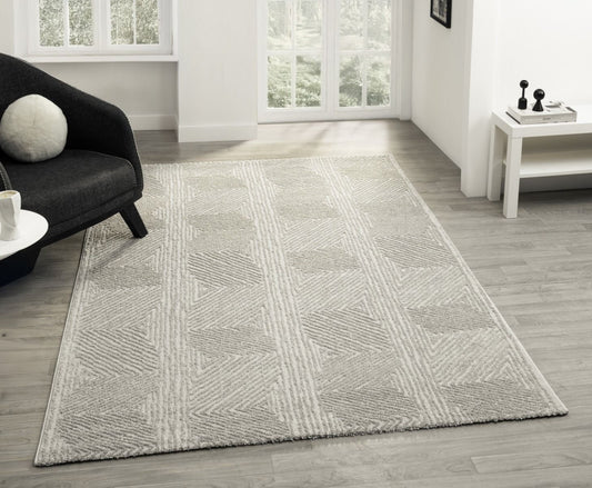Teppich Nova rechteckig Streifenmuster 13 mm Höhe 160 x 230 cm 200x290 cm grau