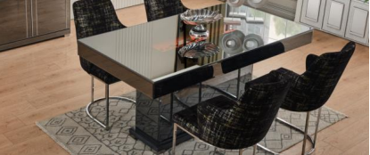 Esszimmertisch Queen Verspiegelt Fireplace 170x81x90 cm