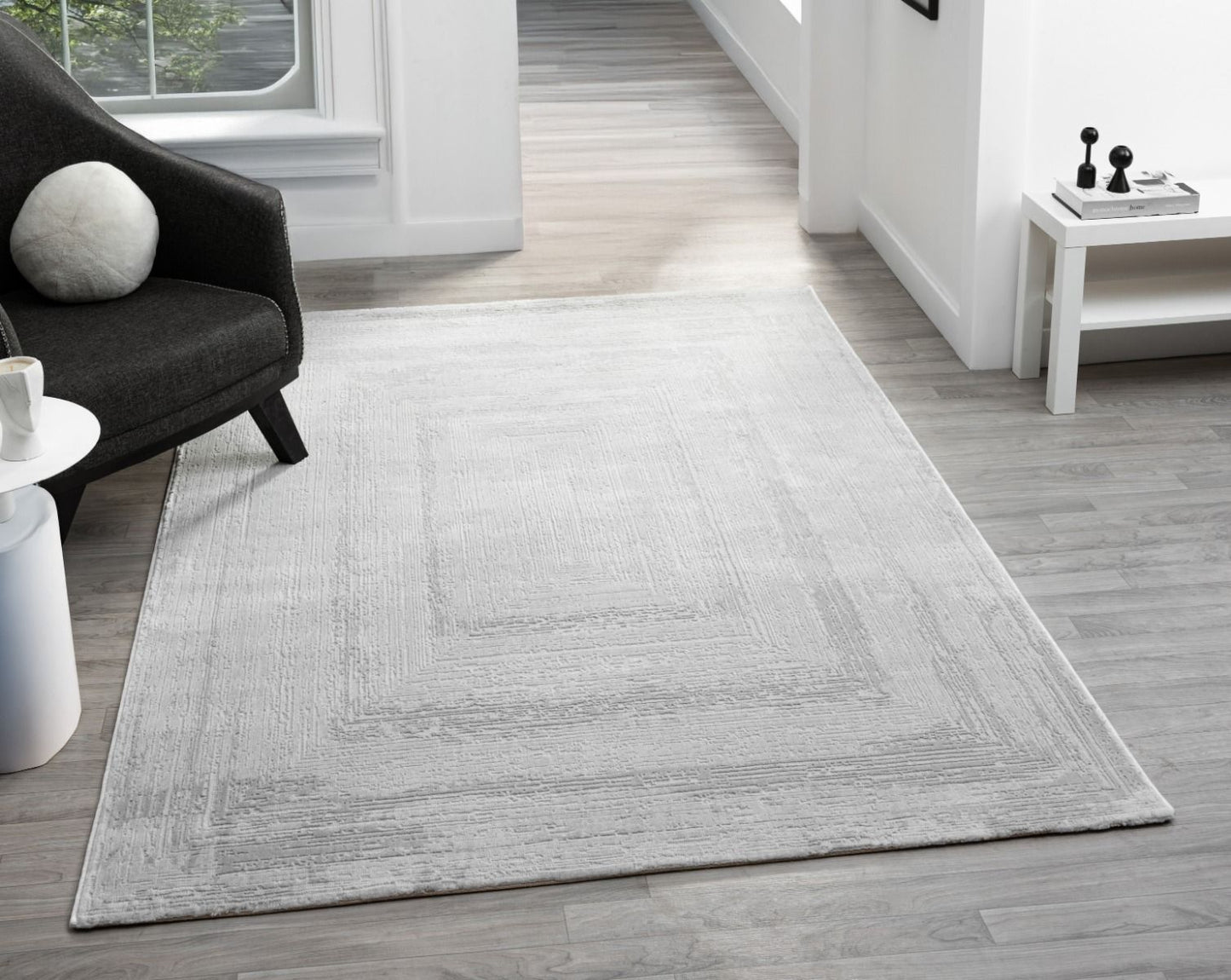 Teppich Elyse modernes und elegantes Design 10 mm Höhe 160 x 230 cm 200 x 290 cm grau