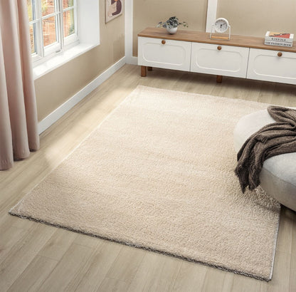 Teppich Asta weicher Hochflor aus harmonischem Design 20 mm Höhe 160 x 230 cm 200x290 cm creme
