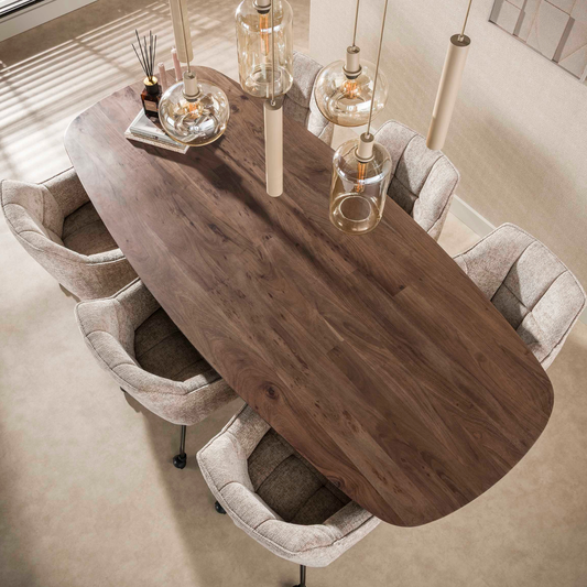 Esstisch Hjalmar Grand Oval aus Akazienholz massiv 240x105cm
