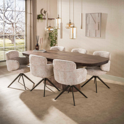 Esstisch Hjalmar Grand Oval aus Akazienholz massiv 240x105cm