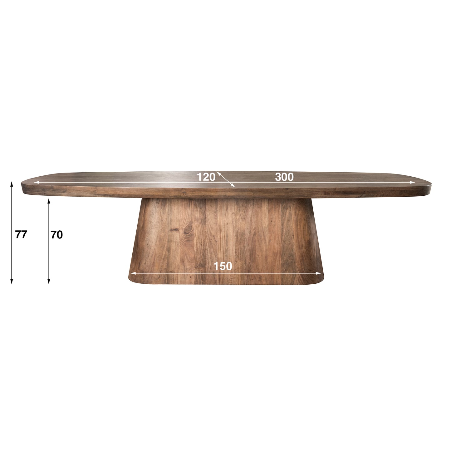Esstisch Hjalmar Grand in Dänisch Oval aus Akazienholz