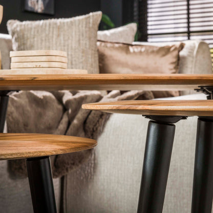 Couchtisch-Set Lucca Organic 3-teiliges Satztisch-Ensemble aus Akazie