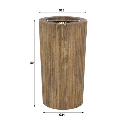 Schirmständer RIVA Design-Schirmständer aus Massivholz mit 3D-Rillenoptik