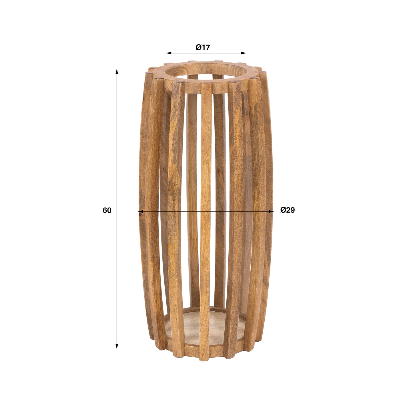 Schirmständer LINEA Offener Massivholz-Schirmständer im Lamellen-Design