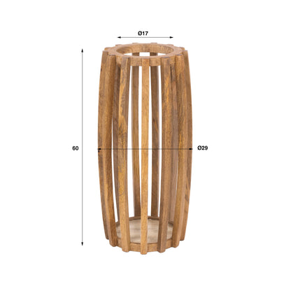 Schirmständer LINEA Offener Massivholz-Schirmständer im Lamellen-Design