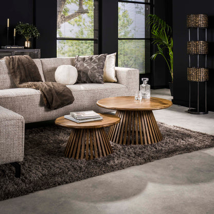 Couchtisch-Set VICO AIR Design-Satztische mit offenem Lamellen-Konus