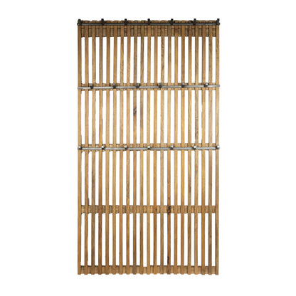 Wandgarderobe TWEAK XL Hohes Garderobenpaneel aus Mangoholz mit Lamellendesign