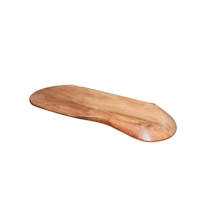 Wandregal ORGANIC FLOW Schwebendes Massivholz-Regal aus Akazie in Naturform 60 cm