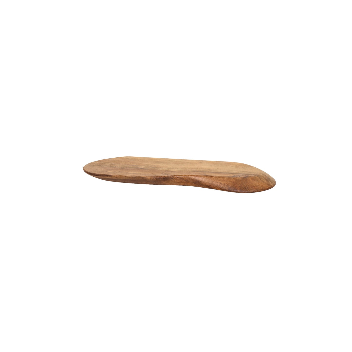 Wandregal ORGANIC FLOW Schwebendes Massivholz-Regal aus Akazie in Naturform 60 cm