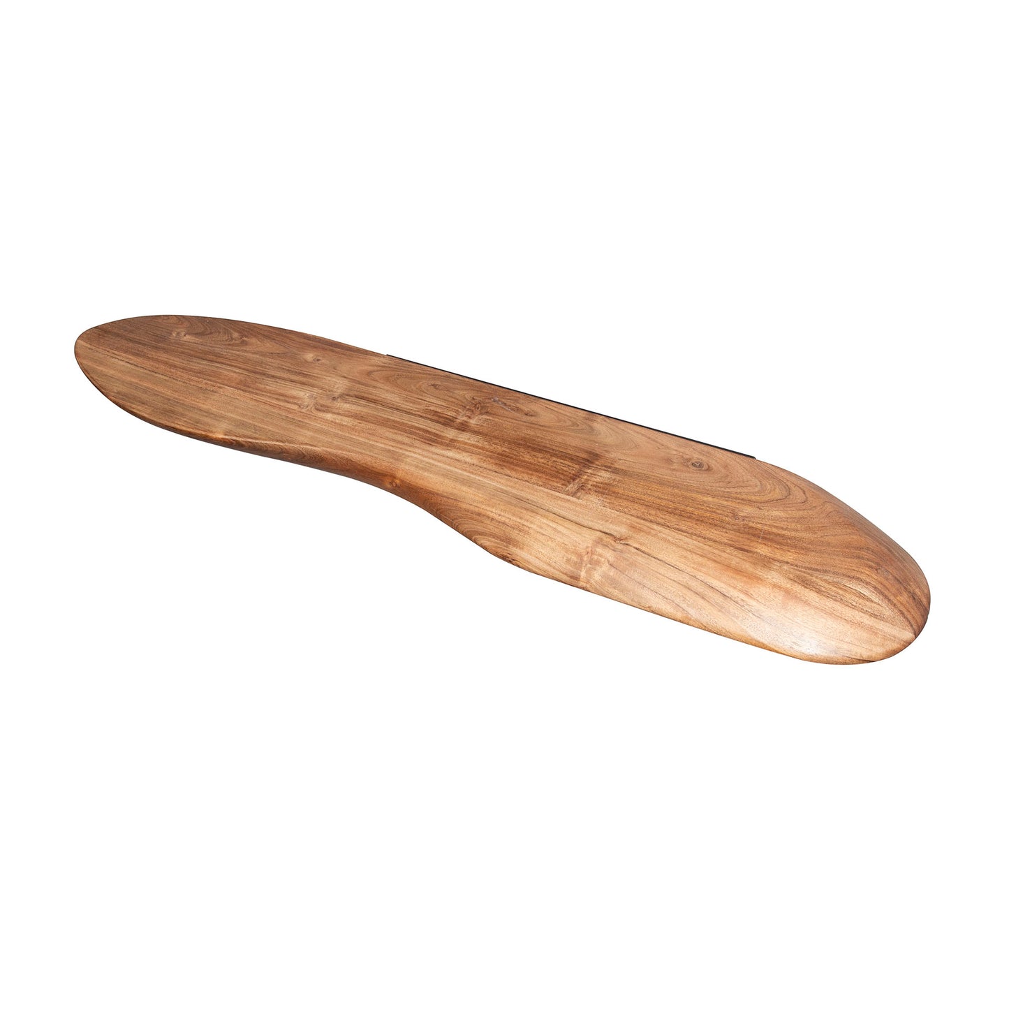 Wandregal ORGANIC FLOW Schwebendes Massivholz-Regal aus Akazie in Naturform 90 cm