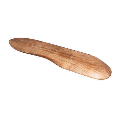 Wandregal ORGANIC FLOW Schwebendes Massivholz-Regal aus Akazie in Naturform 90 cm