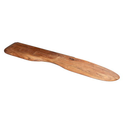 Wandregal ORGANIC FLOW Großes schwebendes Massivholz-Regal aus Akazie in Naturform 120 cm