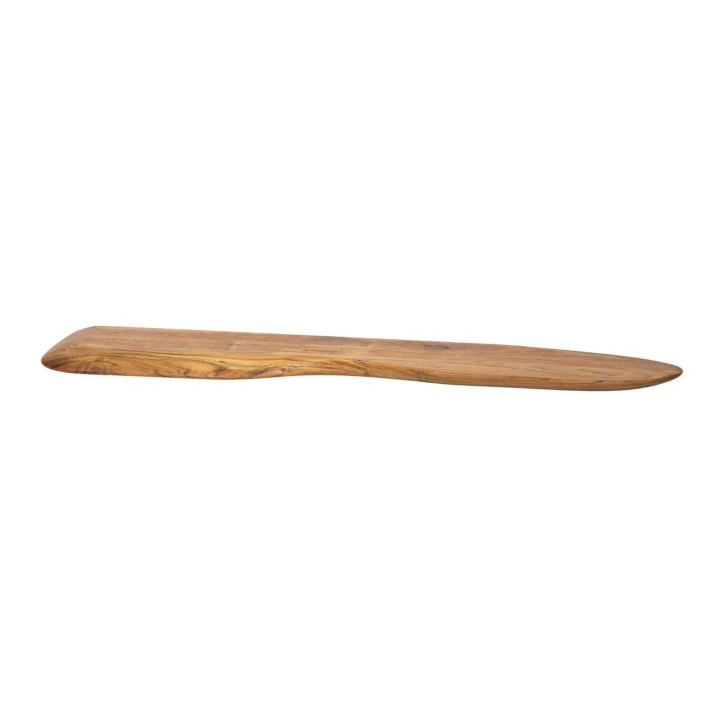 Wandregal ORGANIC FLOW Großes schwebendes Massivholz-Regal aus Akazie in Naturform 120 cm